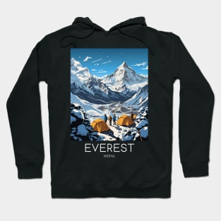 A Pop Art Travel Print of Mount Everest - Nepal Hoodie